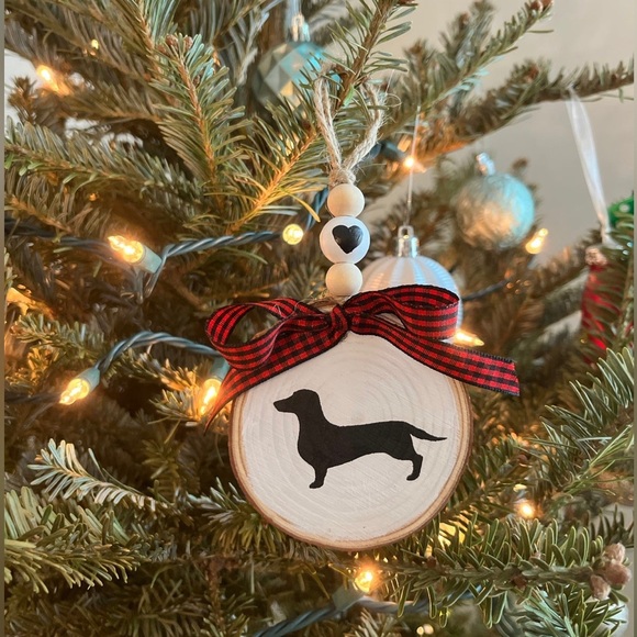 Other - Handmade farmhouse Dachshund Christmas ornament